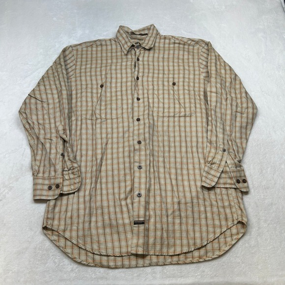 Robert Talbott Shirt Mens Medium Brown Plaid Button Down Long Sleeve Casual - Picture 2 of 8